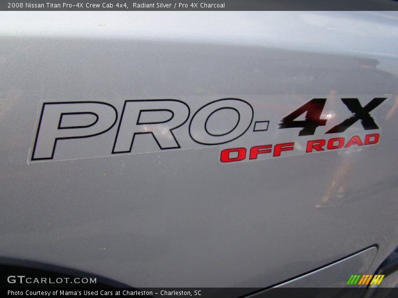 Radiant Silver / Pro 4X Charcoal 2008 Nissan Titan Pro-4X Crew Cab 4x4