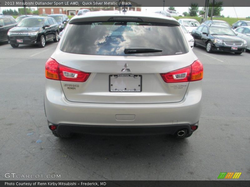 Quick Silver Metallic / Black 2013 Mitsubishi Outlander Sport LE AWD