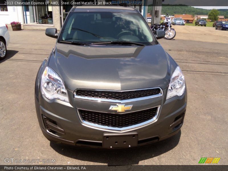 Steel Green Metallic / Jet Black 2013 Chevrolet Equinox LT AWD