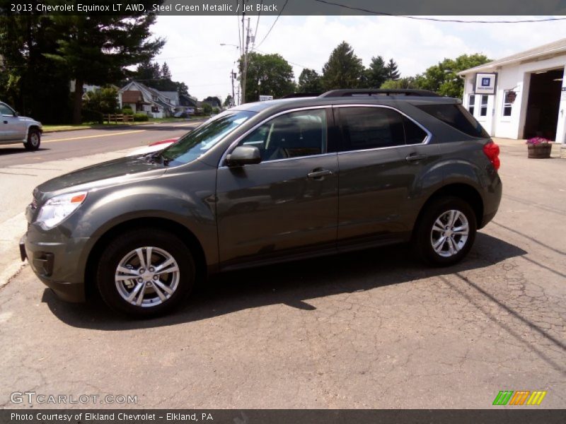 Steel Green Metallic / Jet Black 2013 Chevrolet Equinox LT AWD