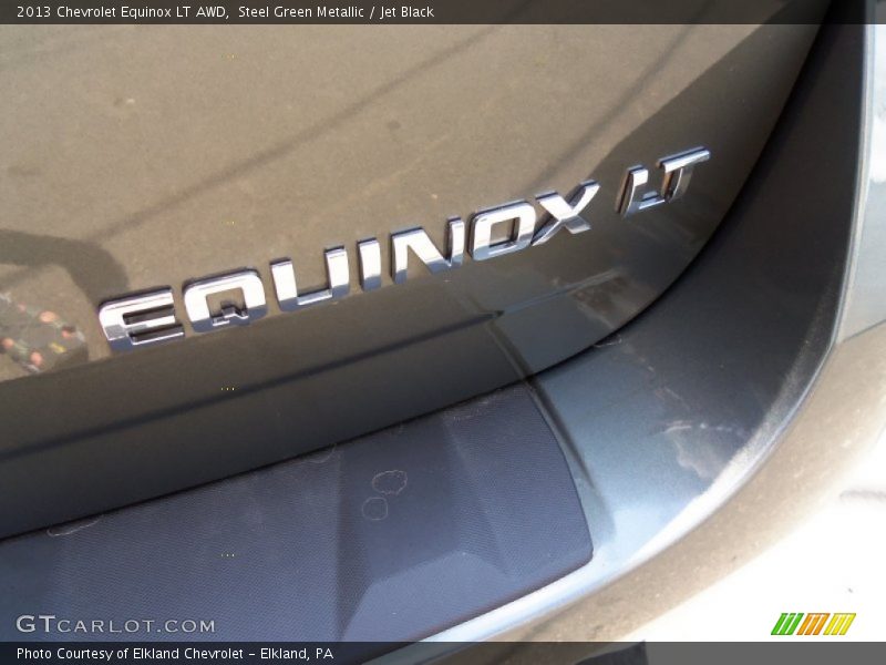 Steel Green Metallic / Jet Black 2013 Chevrolet Equinox LT AWD