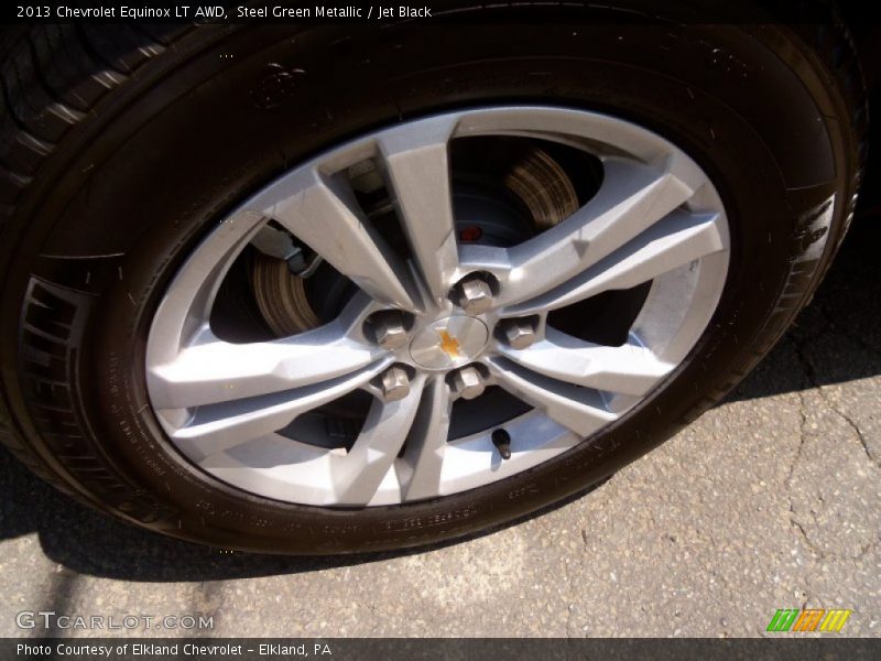 Steel Green Metallic / Jet Black 2013 Chevrolet Equinox LT AWD