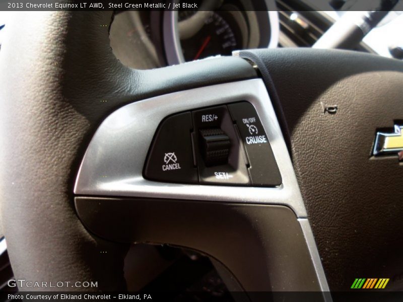 Steel Green Metallic / Jet Black 2013 Chevrolet Equinox LT AWD