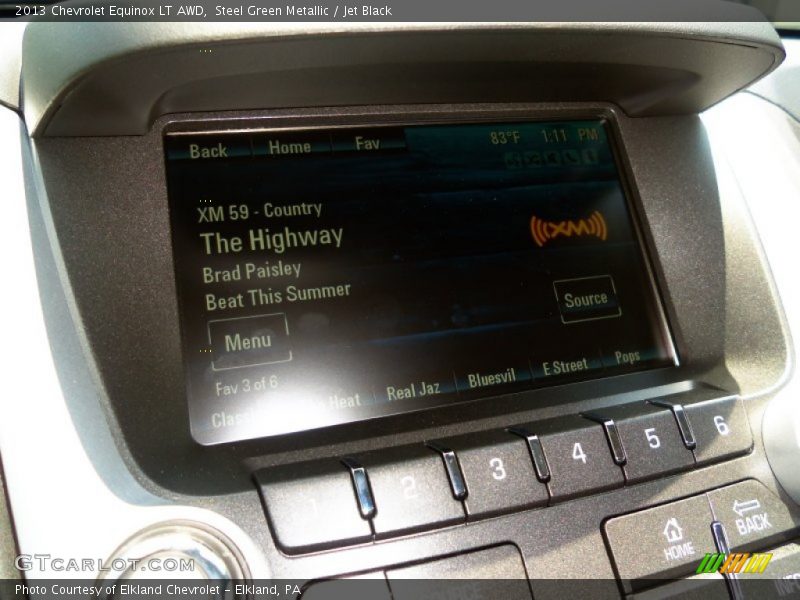 Steel Green Metallic / Jet Black 2013 Chevrolet Equinox LT AWD