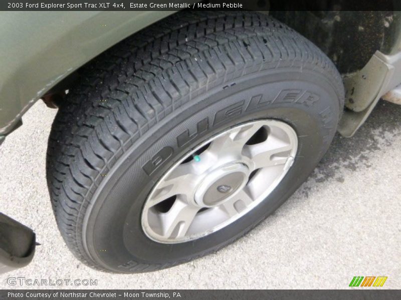 Estate Green Metallic / Medium Pebble 2003 Ford Explorer Sport Trac XLT 4x4