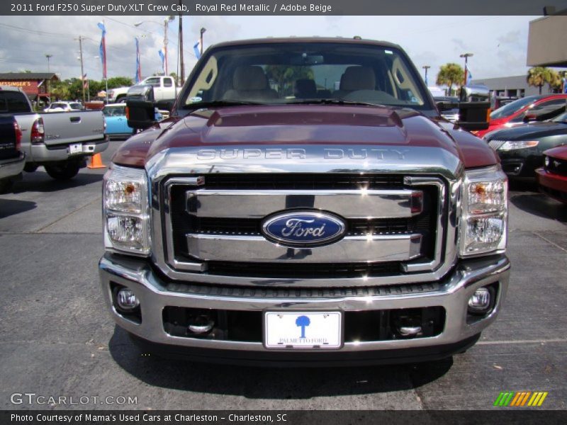 Royal Red Metallic / Adobe Beige 2011 Ford F250 Super Duty XLT Crew Cab