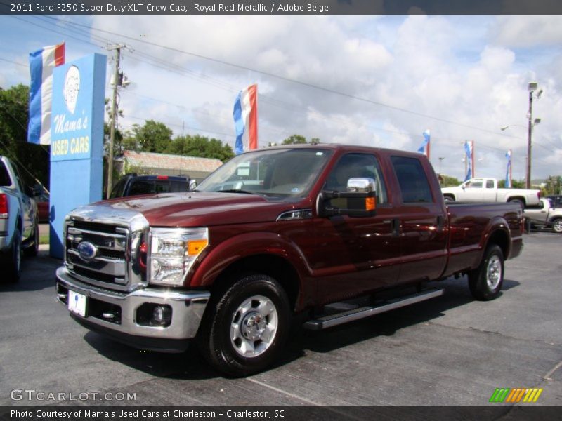 Royal Red Metallic / Adobe Beige 2011 Ford F250 Super Duty XLT Crew Cab