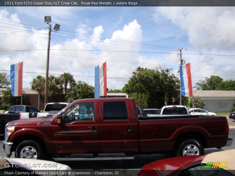 Royal Red Metallic / Adobe Beige 2011 Ford F250 Super Duty XLT Crew Cab