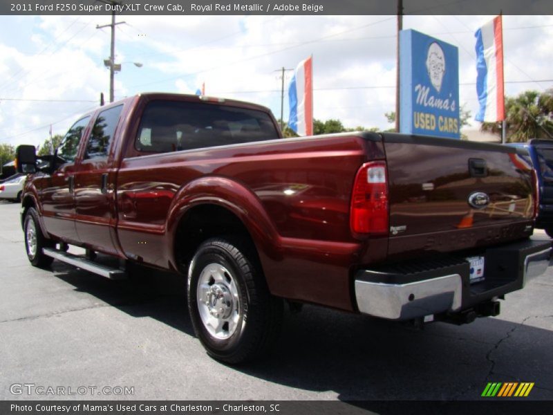 Royal Red Metallic / Adobe Beige 2011 Ford F250 Super Duty XLT Crew Cab