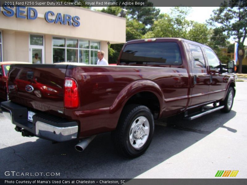 Royal Red Metallic / Adobe Beige 2011 Ford F250 Super Duty XLT Crew Cab
