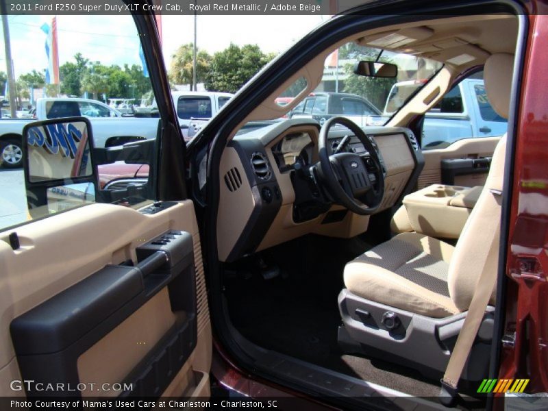 Royal Red Metallic / Adobe Beige 2011 Ford F250 Super Duty XLT Crew Cab