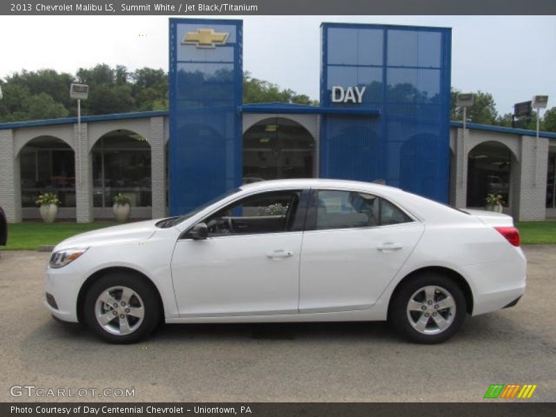 Summit White / Jet Black/Titanium 2013 Chevrolet Malibu LS