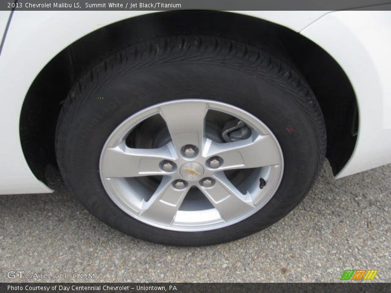 Summit White / Jet Black/Titanium 2013 Chevrolet Malibu LS