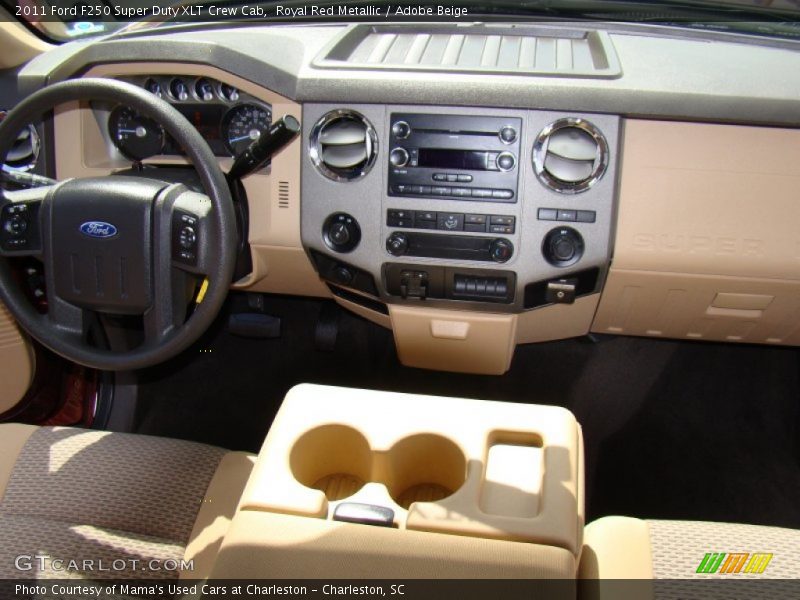 Royal Red Metallic / Adobe Beige 2011 Ford F250 Super Duty XLT Crew Cab