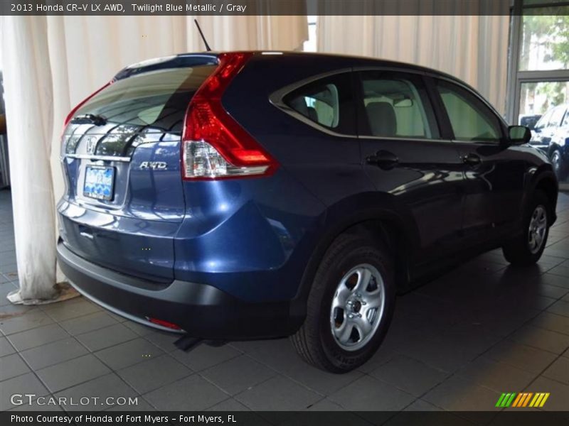 Twilight Blue Metallic / Gray 2013 Honda CR-V LX AWD