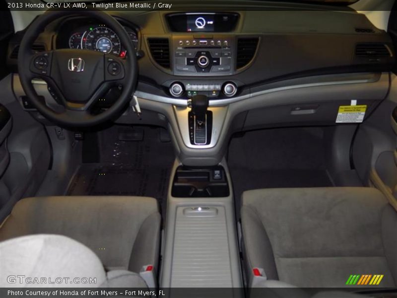 Twilight Blue Metallic / Gray 2013 Honda CR-V LX AWD
