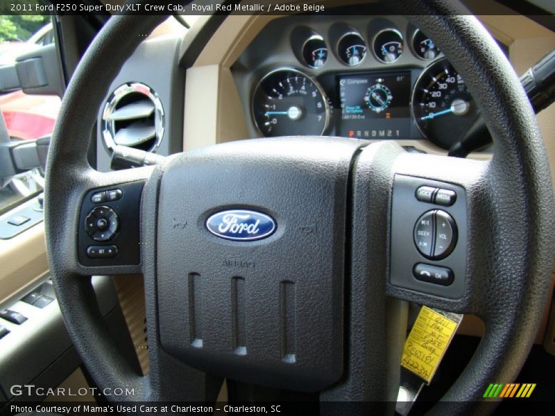 Royal Red Metallic / Adobe Beige 2011 Ford F250 Super Duty XLT Crew Cab