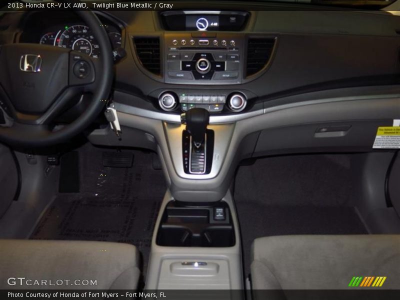 Twilight Blue Metallic / Gray 2013 Honda CR-V LX AWD