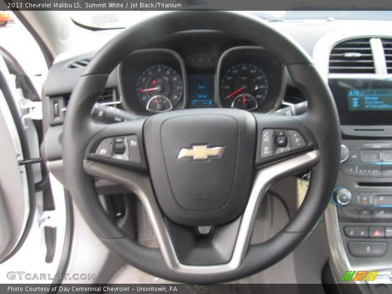 Summit White / Jet Black/Titanium 2013 Chevrolet Malibu LS