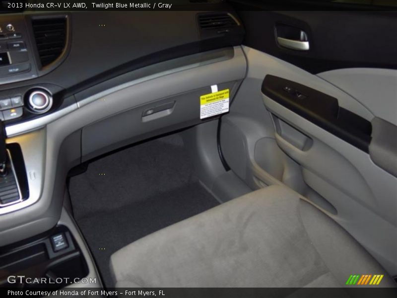 Twilight Blue Metallic / Gray 2013 Honda CR-V LX AWD