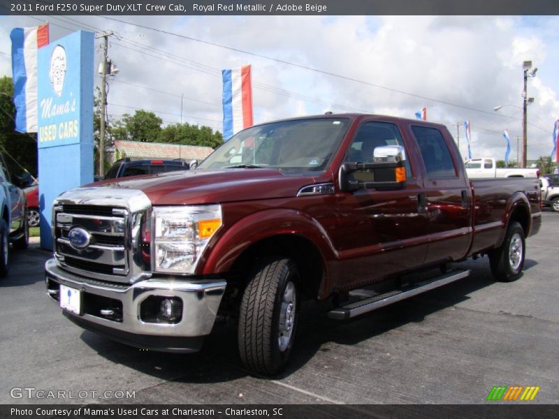 Royal Red Metallic / Adobe Beige 2011 Ford F250 Super Duty XLT Crew Cab