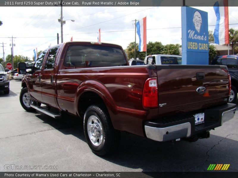 Royal Red Metallic / Adobe Beige 2011 Ford F250 Super Duty XLT Crew Cab