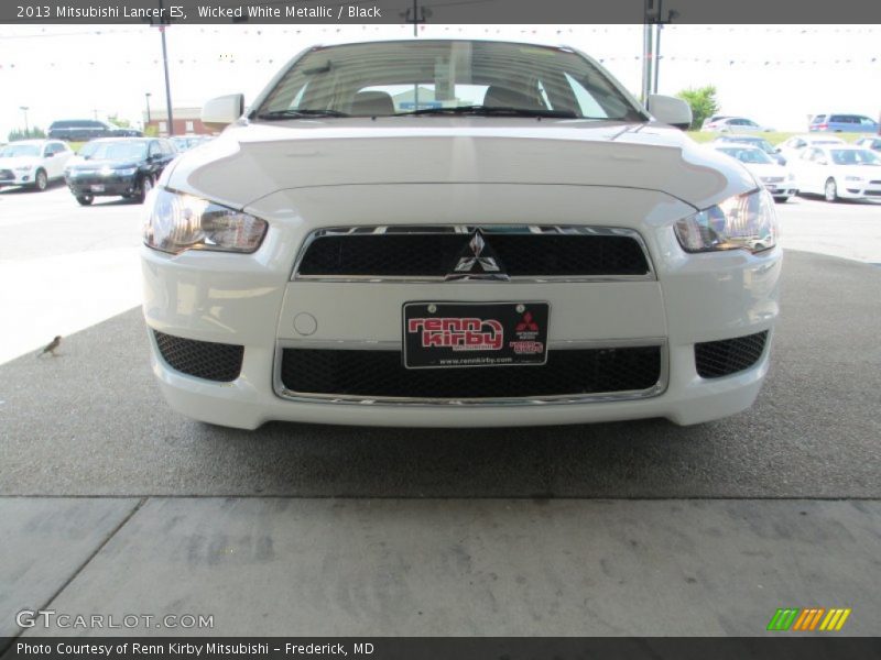 Wicked White Metallic / Black 2013 Mitsubishi Lancer ES