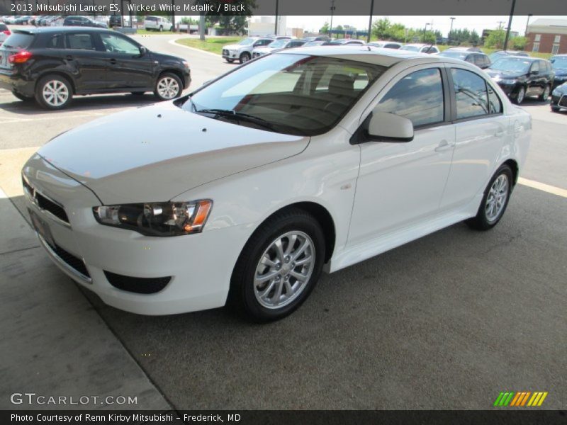 Wicked White Metallic / Black 2013 Mitsubishi Lancer ES