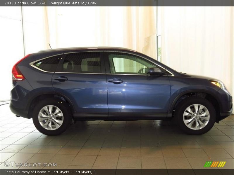 Twilight Blue Metallic / Gray 2013 Honda CR-V EX-L
