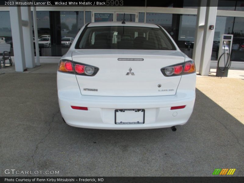 Wicked White Metallic / Black 2013 Mitsubishi Lancer ES