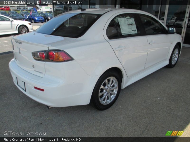 Wicked White Metallic / Black 2013 Mitsubishi Lancer ES