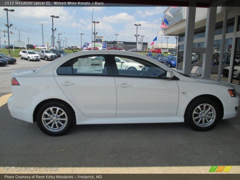 Wicked White Metallic / Black 2013 Mitsubishi Lancer ES