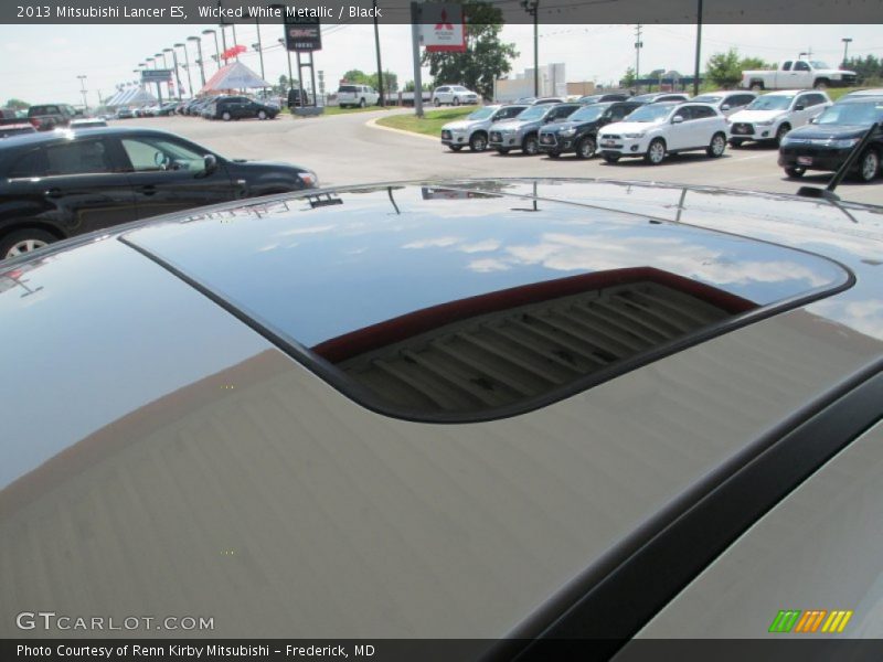 Wicked White Metallic / Black 2013 Mitsubishi Lancer ES