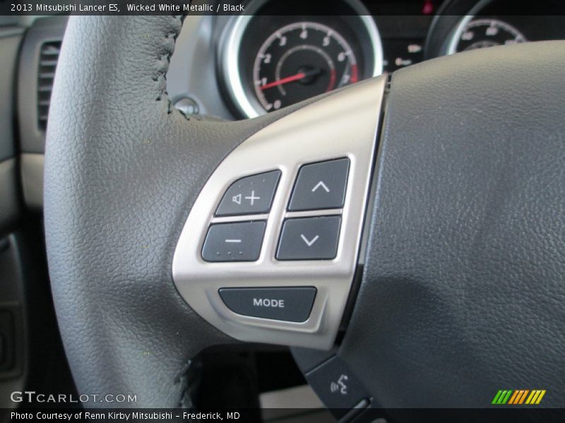 Wicked White Metallic / Black 2013 Mitsubishi Lancer ES
