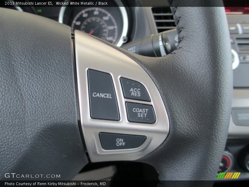 Wicked White Metallic / Black 2013 Mitsubishi Lancer ES