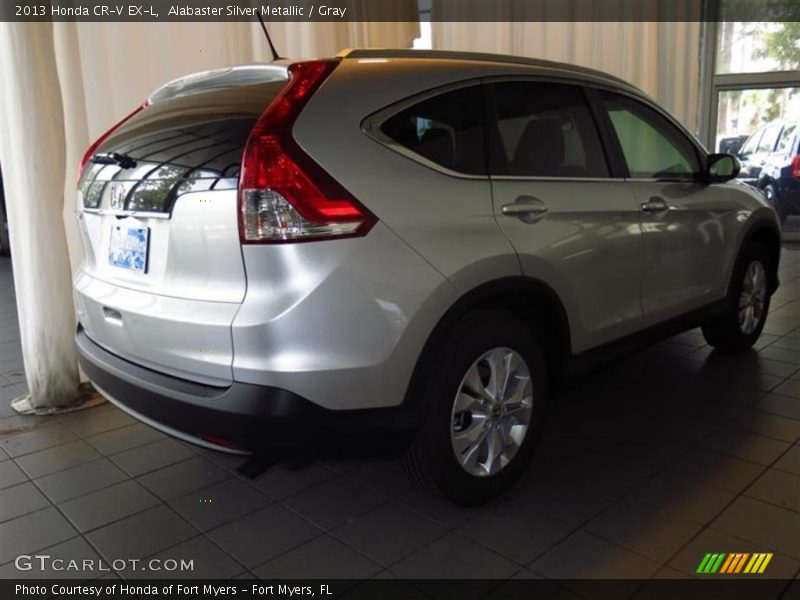 Alabaster Silver Metallic / Gray 2013 Honda CR-V EX-L