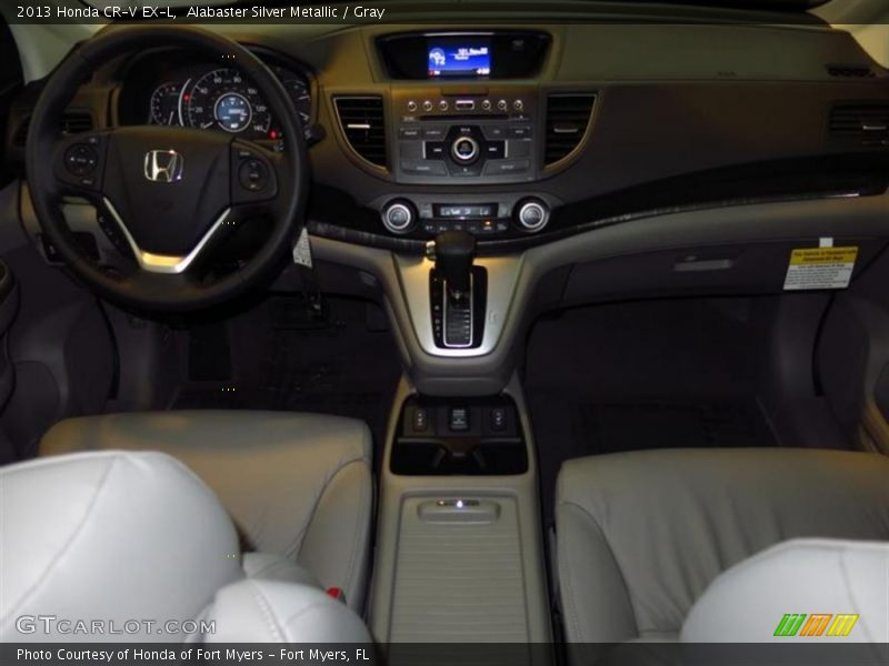 Alabaster Silver Metallic / Gray 2013 Honda CR-V EX-L