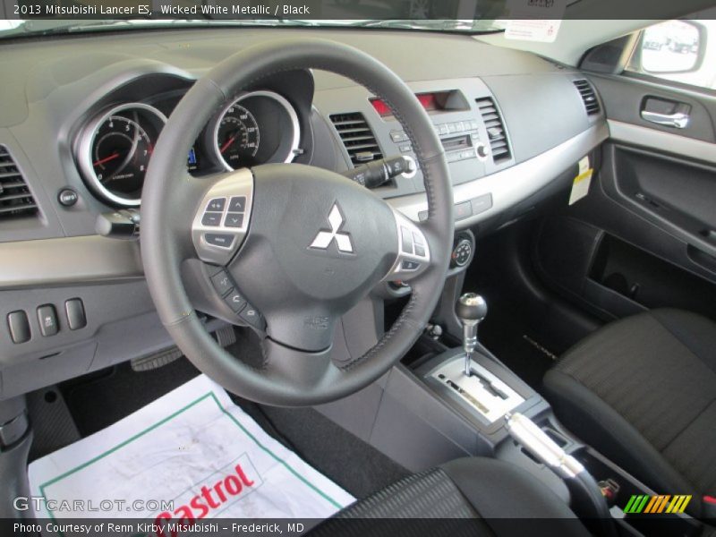 Wicked White Metallic / Black 2013 Mitsubishi Lancer ES
