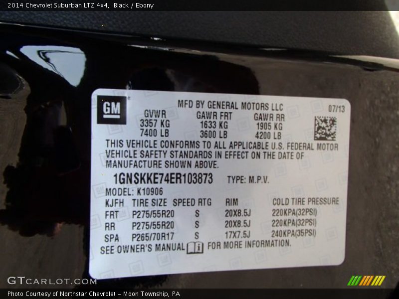 Black / Ebony 2014 Chevrolet Suburban LTZ 4x4