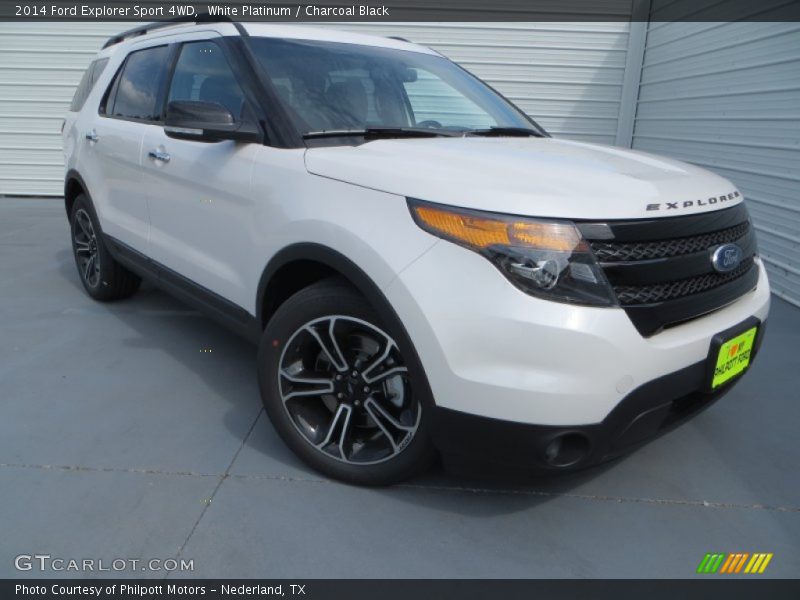 White Platinum / Charcoal Black 2014 Ford Explorer Sport 4WD