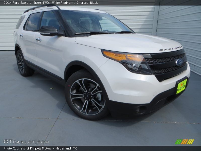 White Platinum / Charcoal Black 2014 Ford Explorer Sport 4WD