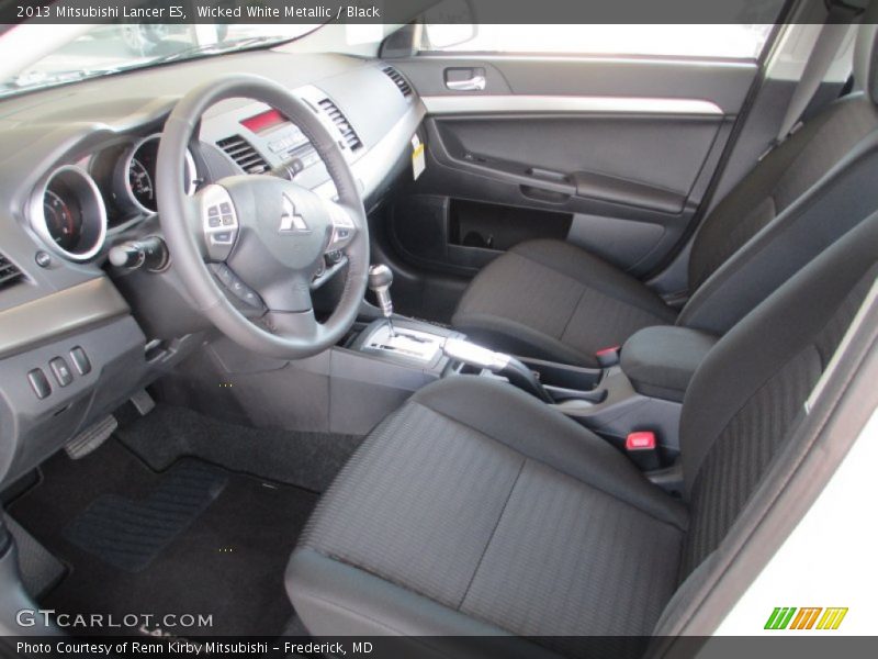 Wicked White Metallic / Black 2013 Mitsubishi Lancer ES