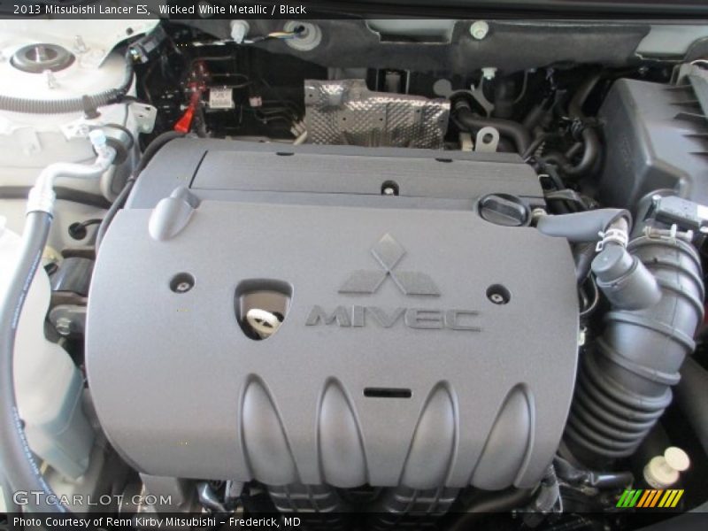Wicked White Metallic / Black 2013 Mitsubishi Lancer ES