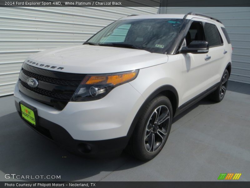 White Platinum / Charcoal Black 2014 Ford Explorer Sport 4WD