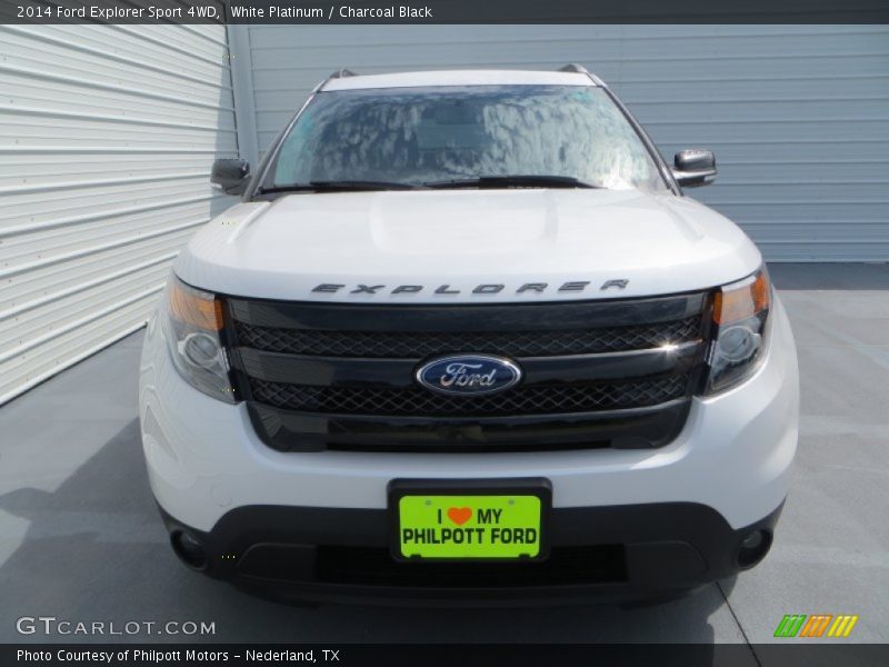 White Platinum / Charcoal Black 2014 Ford Explorer Sport 4WD
