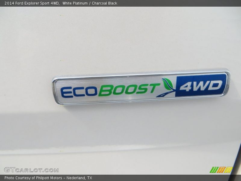 White Platinum / Charcoal Black 2014 Ford Explorer Sport 4WD