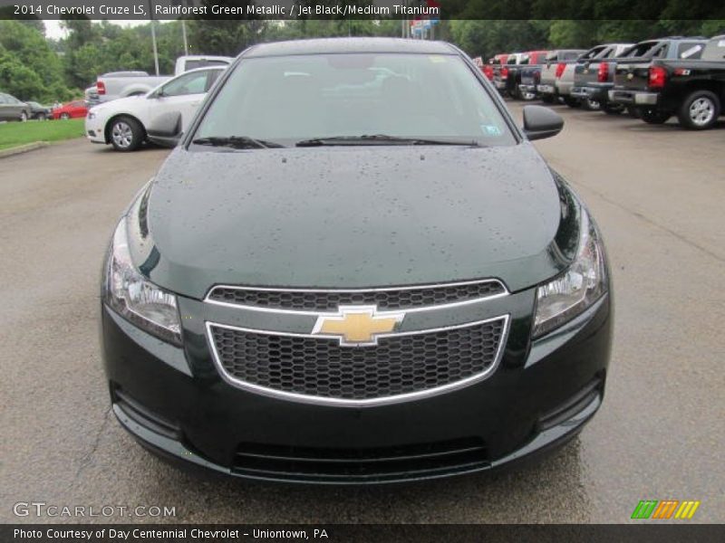 Rainforest Green Metallic / Jet Black/Medium Titanium 2014 Chevrolet Cruze LS