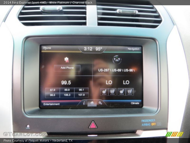 White Platinum / Charcoal Black 2014 Ford Explorer Sport 4WD