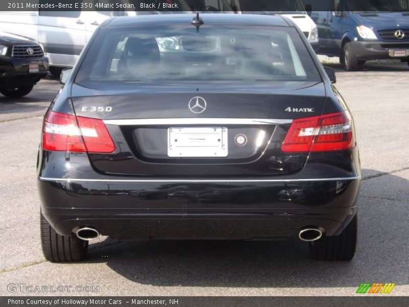 Black / Black 2011 Mercedes-Benz E 350 4Matic Sedan