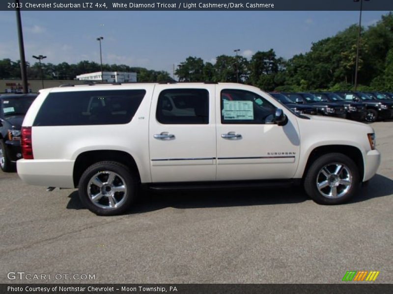 White Diamond Tricoat / Light Cashmere/Dark Cashmere 2013 Chevrolet Suburban LTZ 4x4